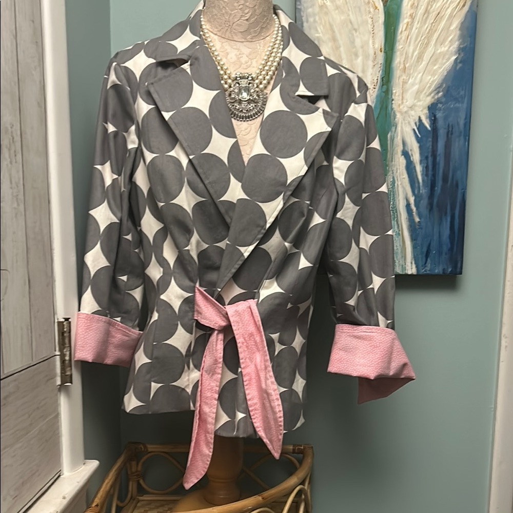 Stylish Gray and Pink Women's Jacket
